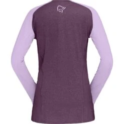 Norrona Maglia A Maniche Lunghe Donna - Fjørå Equaliser Lightweight - Dark Purple/Violet Tulle -Norrona norrona fjora equaliser lightweight long sleeve shirt women dark purple violet tulle 2 1126760