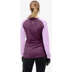 Norrona Maglia A Maniche Lunghe Donna - Fjørå Equaliser Lightweight - Dark Purple/Violet Tulle -Norrona norrona fjora equaliser lightweight long sleeve shirt women dark purple violet tulle 5 1126763