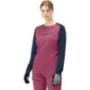 Norrona Maglia A Maniche Lunghe Donna - Fjørå Equaliser Lightweight - Violet Quartz/Indigo Night -Norrona norrona fjora equaliser lightweight long sleeve shirt women violet quartz indigo night 1 1517763