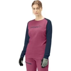 Norrona Maglia A Maniche Lunghe Donna - Fjørå Equaliser Lightweight - Violet Quartz/Indigo Night