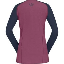 Norrona Maglia A Maniche Lunghe Donna - Fjørå Equaliser Lightweight - Violet Quartz/Indigo Night -Norrona norrona fjora equaliser lightweight long sleeve shirt women violet quartz indigo night 2 1342089