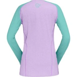Norrona Maglia A Maniche Lunghe Donna - Fjørå Equaliser Lightweight - Violet Tuille/Arcadia -Norrona norrona fjora equaliser lightweight long sleeve shirt women violet tulle arcadia 2 903472