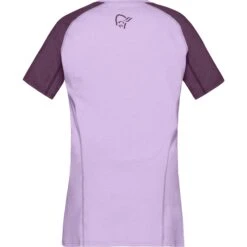 Norrona Maglia Donna - Fjørå Equaliser Lightweight - Dark Purple/Violet Tulle -Norrona norrona fjora equaliser lightweight t shirt women dark purple violet tulle 2 1126781
