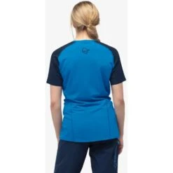 Norrona Maglia Donna - Fjørå Equaliser Lightweight - Indigo Night/Campanula -Norrona norrona fjora equaliser lightweight t shirt women indigo night campanula 4 1126788