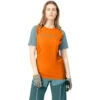 Norrona Maglia Donna - Fjørå Equaliser Lightweight - Orange Popsicle/Tourmaline -Norrona norrona fjora equaliser lightweight t shirt women orange popsicle tourmaline 3 1126791 1561057