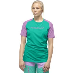 Norrona Maglia Donna - Fjørå Equaliser Lightweight - Violet Tuille/Arcadia
