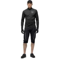 Norrona Maglia A Maniche Lunghe Uomo - Fjørå Equaliser Zip Top - Caviar -Norrona norrona fjora equaliser long sleeve zip top men caviar 3 1255384