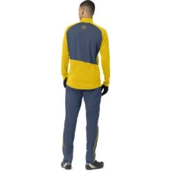 Norrona Maglia A Maniche Lunghe Uomo - Fjørå Equaliser Zip Top - Sulphur/Vintage Indigo -Norrona norrona fjora equaliser long sleeve zip top men sulphur vintage indigo 3 1463008