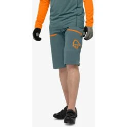 Norrona Pantaloncini Uomo - Fjørå Flex1 Heavy Duty - North Atlantic/Orange Popsicle -Norrona norrona fjora flex1 heavy duty shorts men north atlantic orange popsicle 3 1126801