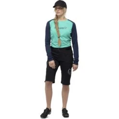 Norrona Pantaloncini Donna - Fjørå Flex1 Heavy Duty - Caviar/Castor Grey -Norrona norrona fjora flex1 heavy duty shorts women caviar castor grey 3 903594