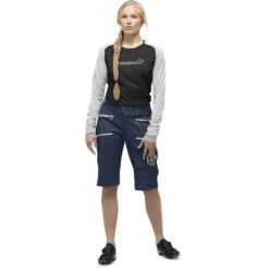 Norrona Pantaloncini Donna - Fjørå Flex1 Heavy Duty - Indigo Night -Norrona norrona fjora flex1 heavy duty shorts women indigo night model 1 1399689
