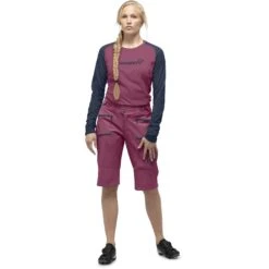 Norrona Pantaloncini Donna - Fjørå Flex1 Heavy Duty - Violet Quartz -Norrona norrona fjora flex1 heavy duty shorts women violet quartz 2 1463259
