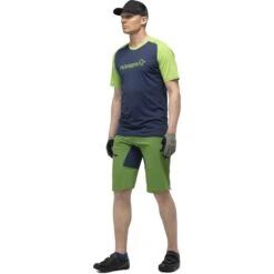 Norrona Pantaloncini Uomo - Fjørå Flex1 Mid Weight - Treetop/Indigo Night -Norrona norrona fjora flex1 mid weight shorts men treetop indigo night 3 903626