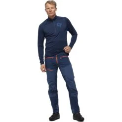 Norrona Pantaloni Uomo - Fjørå Flex1 - Indigo Night/Rooibos Tea -Norrona norrona fjora flex1 pants men indigo night rooibos tea 1 1463299