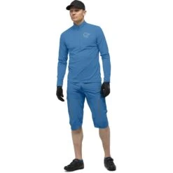Norrona Pantaloncini Uomo - Fjørå Flex1 - Mykonos Blue -Norrona norrona fjora flex1 shorts men mykonos blue model 1 1399708