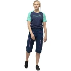Norrona Pantaloncini Donna - Fjørå Flex1 - Indigo Night/Violet Tulle -Norrona norrona fjora flex1 shorts women indigo night violet tulle 3 903759