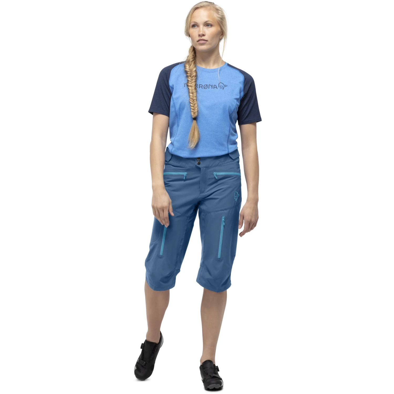 Norrona Pantaloncini Donna - Fjørå Flex1 - Mykonos Blue 6 Norrona Pantaloncini Donna - Fjørå Flex1 - Mykonos Blue - immagine 4