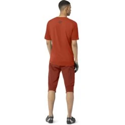 Norrona Maglietta Uomo - Fjørå Wool - Rooibos Tea/Indigo Night -Norrona norrona fjora wool t shirt men rooibos tea indigo night model 2 1399797