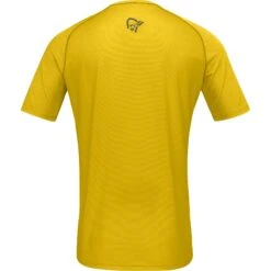 Norrona Maglietta Uomo - Fjørå Wool - Sulphur/Vintage Indigo -Norrona norrona fjora wool t shirt men sulphur vintage indigo 2 1342904