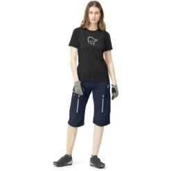 Norrona Maglietta Donna - Fjørå Wool - Caviar 10 Norrona Maglietta Donna - Fjørå Wool - Caviar -Norrona norrona fjora wool t shirt women caviar model 1 1399779