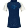 Norrona Maglietta Donna - Fjørå Wool - Indigo Night/Snowdrop 1 Norrona Maglietta Donna - Fjørå Wool - Indigo Night/Snowdrop -Norrona norrona fjora wool t shirt women indigo night snowdrop 1 1178592