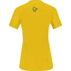Norrona Maglietta Donna - Fjørå Wool - Sulphur -Norrona norrona fjora wool t shirt women sulphur 2 1342876