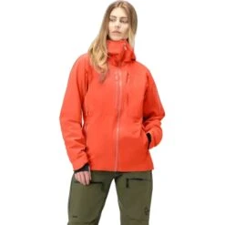 Norrona Giacca Donna - Lofoten Gore-Tex Insulated - Orange Alert