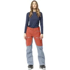 Norrona Pantaloni Donna - Lofoten Gore-Tex Pro - Orange Alert/Blue Fog -Norrona norrona lofoten gore tex pro pants women orange alert blue fog 1 1255883