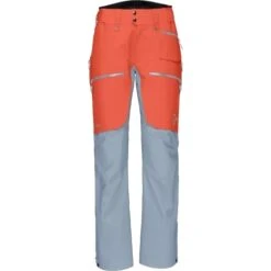 Norrona Pantaloni Donna - Lofoten Gore-Tex Pro - Orange Alert/Blue Fog -Norrona norrona lofoten gore tex pro pants women orange alert blue fog 1 1289424