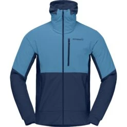 Norrona Giacca Uomo - Lofoten Hiloflex200 Hood - Hawaiian Surf/Indigo Night -Norrona norrona lofoten hiloflex200 hood jacket men hawaiian surf indigo night 1 1255924