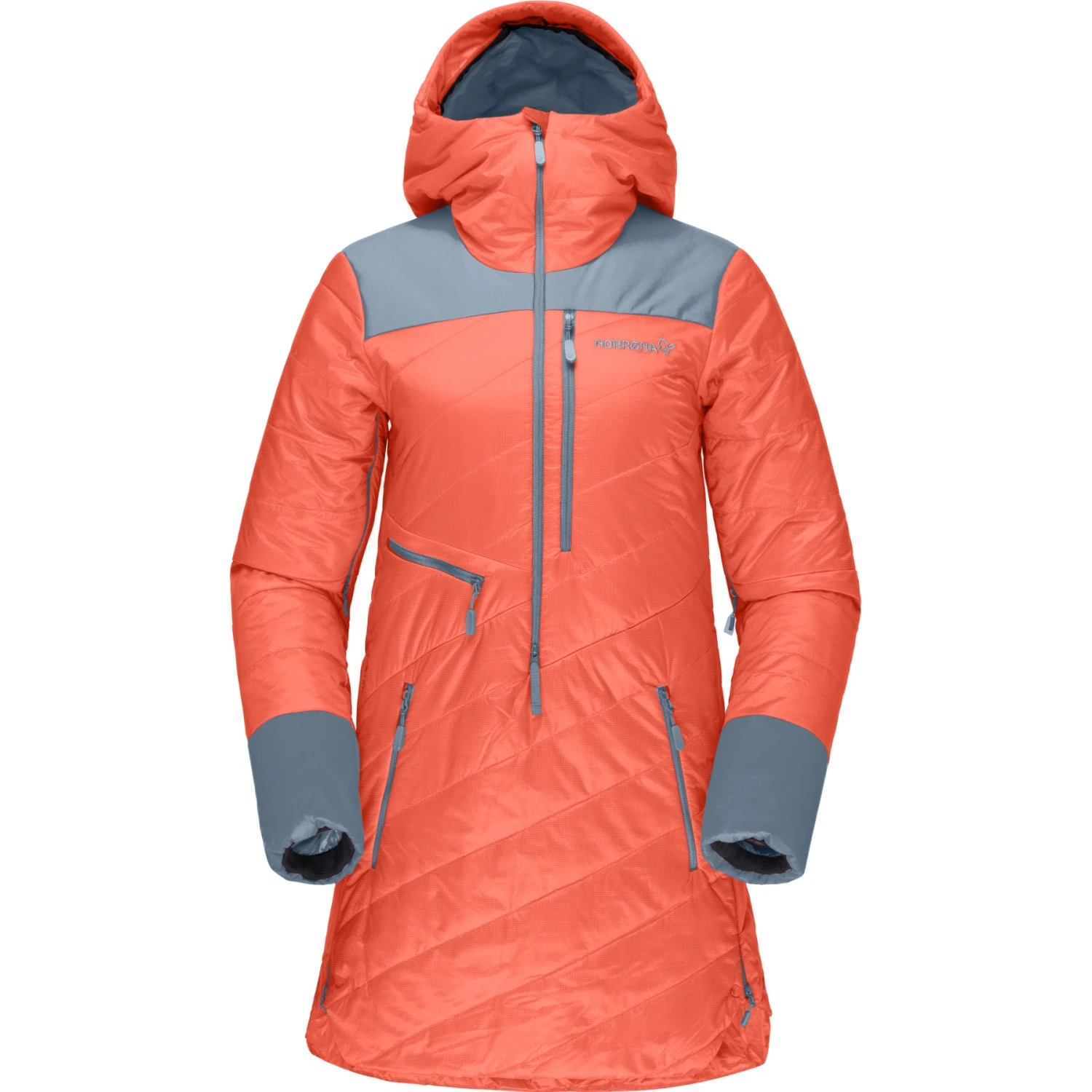 Norrona Giacca Donna - Lofoten Primaloft80 Anorak - Orange Alert/Blue Fog 4 Norrona Giacca Donna - Lofoten Primaloft80 Anorak - Orange Alert/Blue Fog - immagine 2