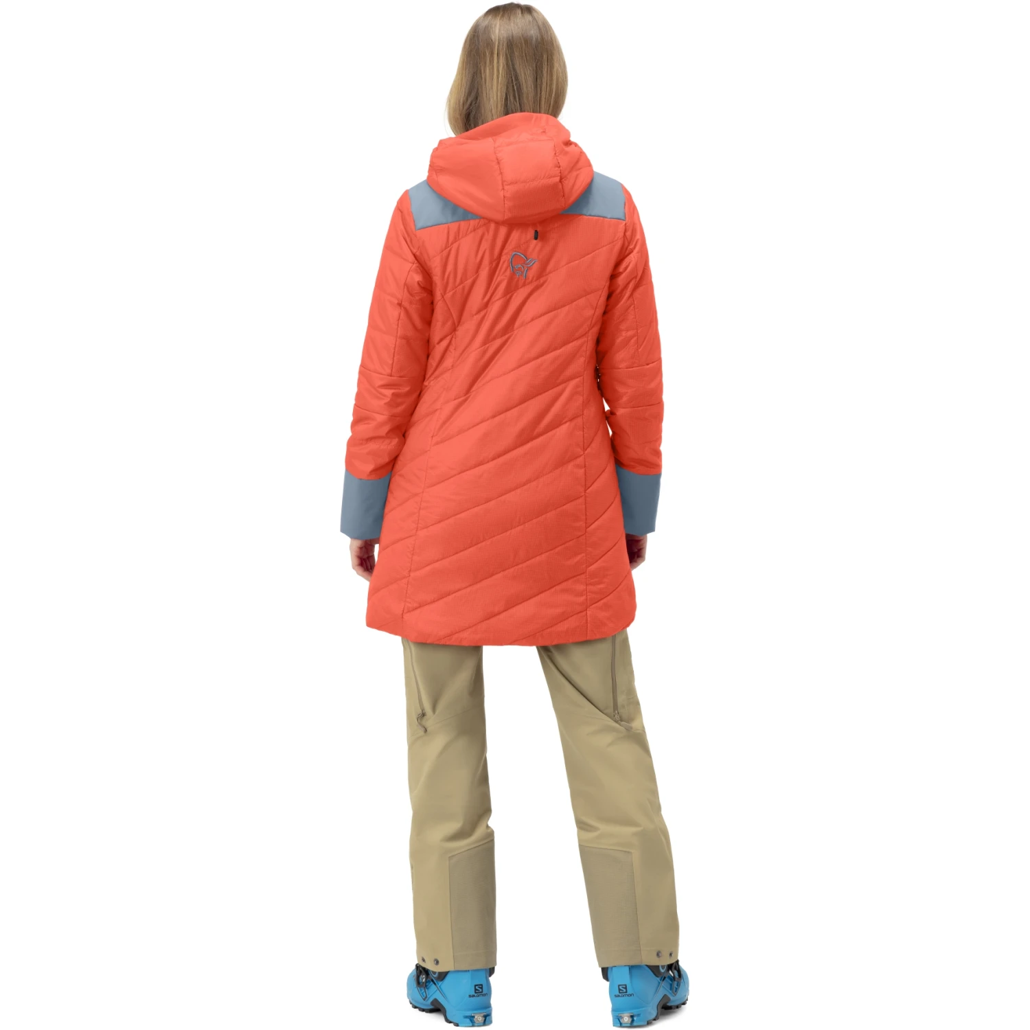 Norrona Giacca Donna - Lofoten Primaloft80 Anorak - Orange Alert/Blue Fog 7 Norrona Giacca Donna - Lofoten Primaloft80 Anorak - Orange Alert/Blue Fog - immagine 5