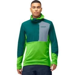 Norrona Pullover Uomo - Lofoten Thermal Pro Hood - Classic Green/Everglade