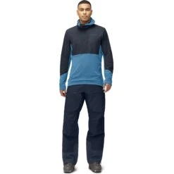 Norrona Pullover Uomo - Lofoten Thermal Pro Hood - Hawaiian Surf/Indigo Night -Norrona norrona lofoten thermal pro hood pullover men hawaiian surf indigo night 2 1256011