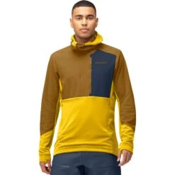 Norrona Pullover Uomo - Lofoten Thermal Pro Hood - Sulphur/Camelflage
