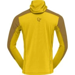 Norrona Pullover Uomo - Lofoten Thermal Pro Hood - Sulphur/Camelflage -Norrona norrona lofoten thermal pro hood pullover men sulphur camelflage 3 1518135