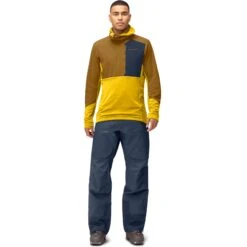 Norrona Pullover Uomo - Lofoten Thermal Pro Hood - Sulphur/Camelflage -Norrona norrona lofoten thermal pro hood pullover men sulphur camelflage 4 1518136