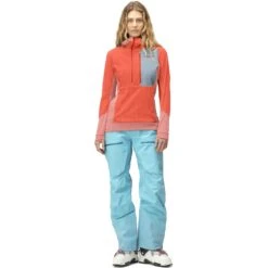 Norrona Lofoten Thermal Pro Hood Pullover Donna - Orange Alert/Peach Amber -Norrona norrona lofoten thermal pro hood pullover women orange alert peach amber 2 1256028