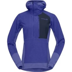 Norrona Lofoten Thermal Pro Hood Pullover Donna - Violet Storm/Royal Blue -Norrona norrona lofoten thermal pro hood pullover women violet storm royal blue 2 1518140