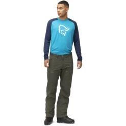 Norrona Lyngen Cotton Pantaloni Da Sci Uomo - Olive Night -Norrona norrona lyngen cotton ski pants men olive night 3 1256317