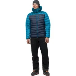 Norrona Giubbotto Uomo - Lyngen Down850 Hood - Hawaiian Surf/Indigo Night -Norrona norrona lyngen down850 hood jacket men hawaiian surf indigo night 3 1026347