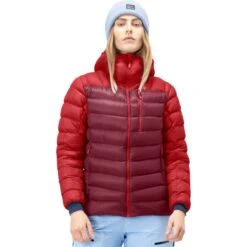 Norrona Giubbotto Donna - Lyngen Down850 Hood - True Red/Rhubarb