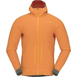 Norrona Giacca Uomo - Lyngen Hiloflex100 - Orange Popsicle/Castor Grey -Norrona norrona lyngen hiloflex100 jacket men orange popsicle castor grey 1 1026776