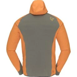 Norrona Giacca Uomo - Lyngen Hiloflex100 - Orange Popsicle/Castor Grey -Norrona norrona lyngen hiloflex100 jacket men orange popsicle castor grey 2 1026777