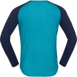 Norrona Canottiera A Maniche Lunghe Uomo - PureUll - Hawaiian Surf/Indigo Night -Norrona norrona pureull long sleeve baselayer men hawaiian surf indigo night 2 1257548