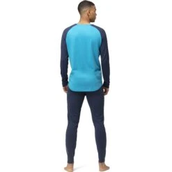 Norrona Canottiera A Maniche Lunghe Uomo - PureUll - Hawaiian Surf/Indigo Night -Norrona norrona pureull long sleeve baselayer men hawaiian surf indigo night 4 1257550