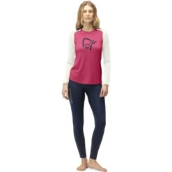 Norrona Canottiera A Maniche Lunghe Donna - PureUll - Honeysuckle/Snowdrop -Norrona norrona pureull long sleeve baselayer women honeysuckle snowdrop 3 1257616