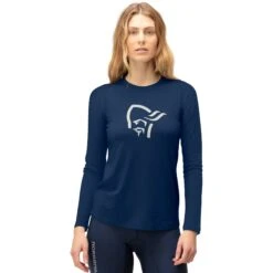 Norrona Canottiera A Maniche Lunghe Donna - PureUll - Indigo Night