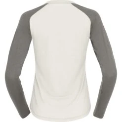 Norrona Canottiera A Maniche Lunghe Donna - PureUll - Snowdrop/Castor Grey -Norrona norrona pureull long sleeve baselayer women snowdrop castor grey 2 1257630