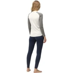 Norrona Canottiera A Maniche Lunghe Donna - PureUll - Snowdrop/Castor Grey -Norrona norrona pureull long sleeve baselayer women snowdrop castor grey 4 1257632